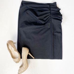 New York & Co. Stretch Black Ruffle Pencil Skirt